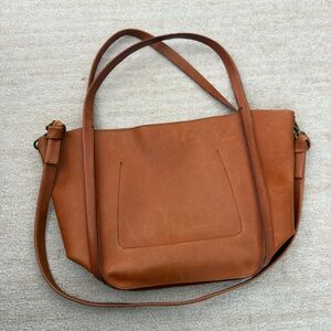 Madewell Sydney Tan Leather Shoulder Bag